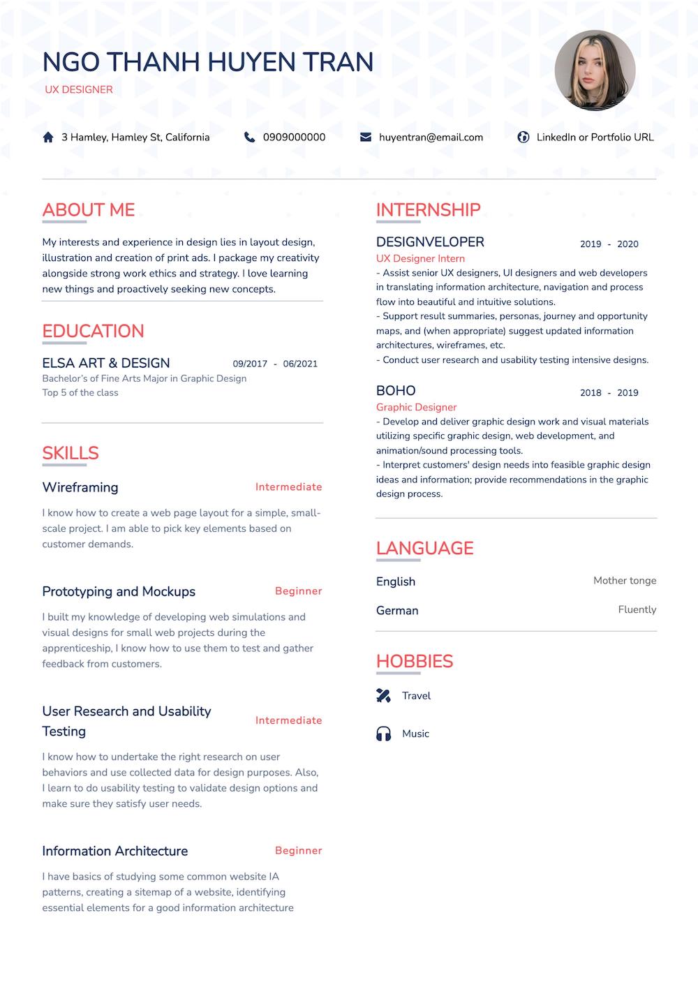 Entry Level UX Designer Resume Templates and Guide in 2022